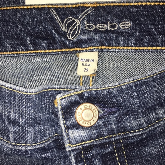 Bebe Rhinestone Bootcut Jeans - Picture 8 of 8